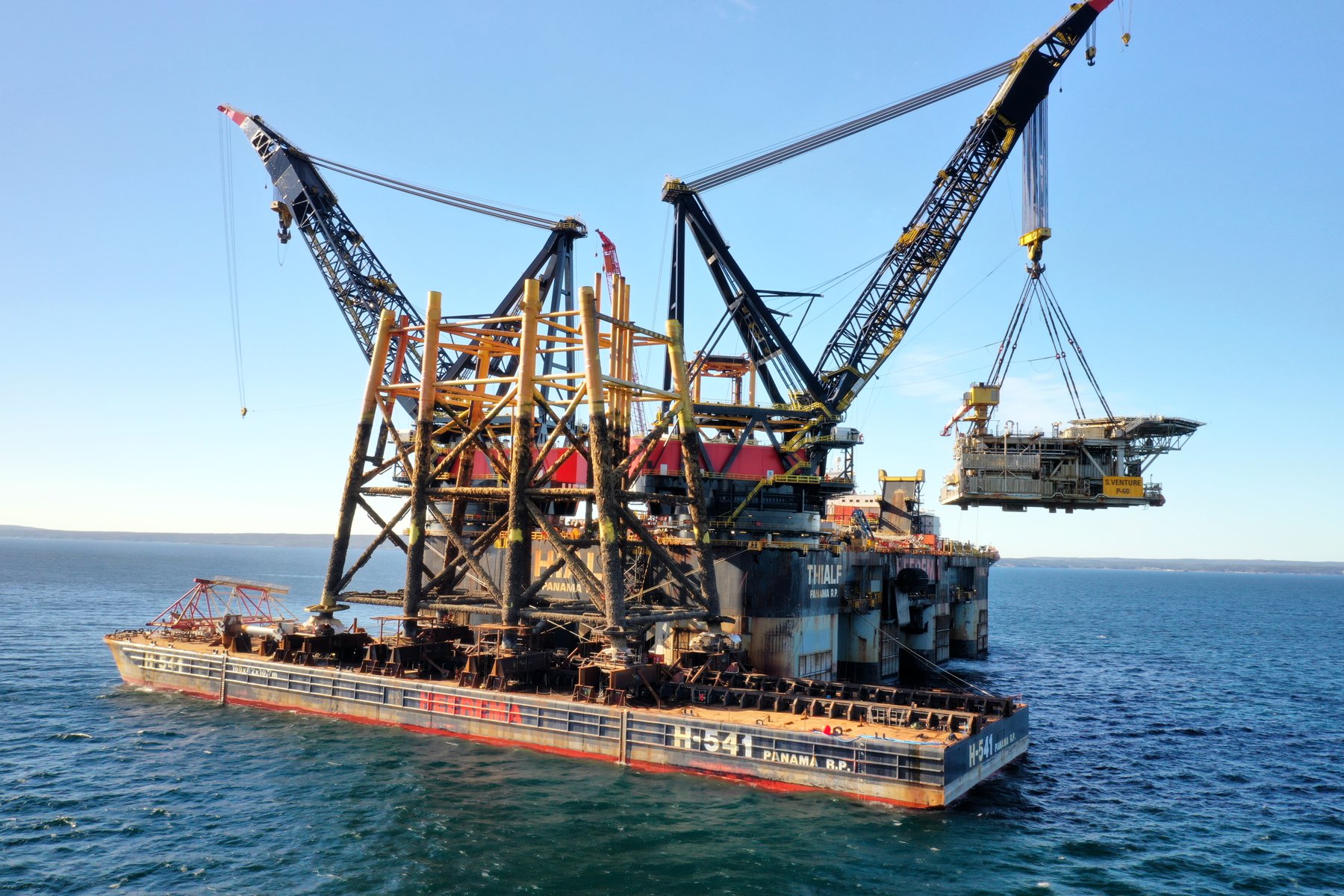 Sable Island Exxonmobil Hendrikus Thialf removal recycling decommissioning